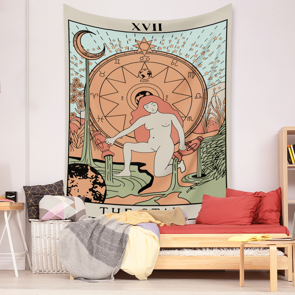 Tapestry Cross-border Bohemian Tapestry Room Decoration Decorative Cloth Background Fabric Tapestry Customized Ins Tapestry display picture 8