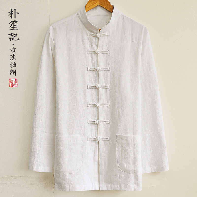 Piao Shengji Original Linen Shirt Men's Chinese Style Spring and Autumn Tang Coat Retro Literary Style Loose plus size Men's Wear Piao Shengji Original Linen Shirt Men's Chinese Style Spring and Autumn Tang Coat Retro Literary Style Loose plus size Men's Wear