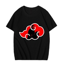 Naruto火影忍者 曉組織帶圖 套頭T恤跨境薄跨春夏男女短袖 tshirt