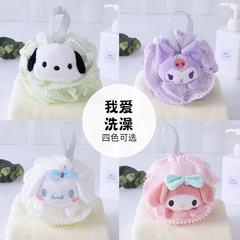 漫画の玉桂の犬の大きいサイズの入浴するボールのレースのかわいい少女の入浴する泡のボールは背中の入浴する神器をこすります。