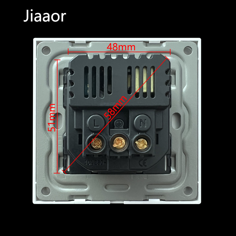 16A European German French socket panel with USB+typeC86 foreign trade concealed socket cross-border supply