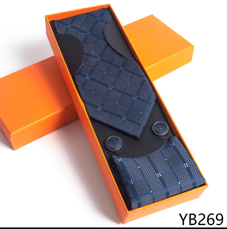 Paisley Men's Necktie Pocket Square And Cufflinks Gift Set_voghion.com