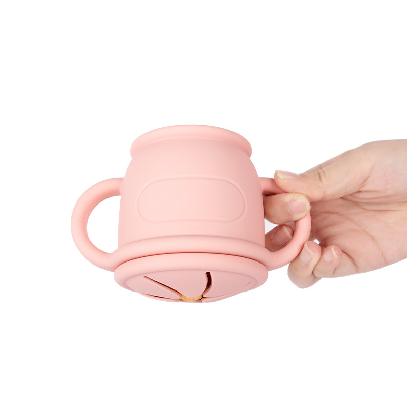 亞馬遜新款防漏兒童硅膠水杯開模定制吸管硅膠學飲杯硅膠零食杯