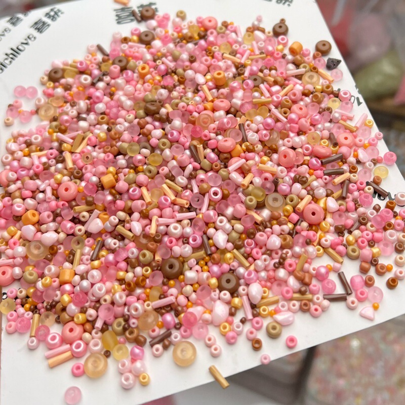 Candy-Colored Glass Beads Handmade DIY Cream-Style Beading Materials Squishy Slime Resin Filler Accessories