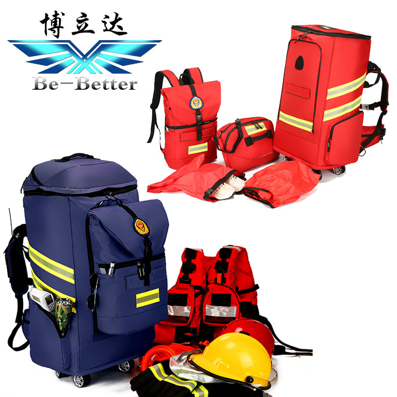 防水大容量森林消防バックパック緊急携帯バックパック消防バックパック救助装備バッグホイール付き|undefined