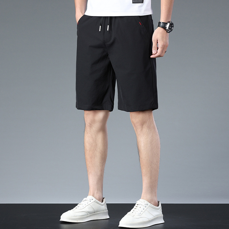 Summer Ice Silk Shorts Men's Summer Thin Fashionable Brand Sports Quick-drying Casual Five-point Pants Fashionable Outer Wear Men's Clothing