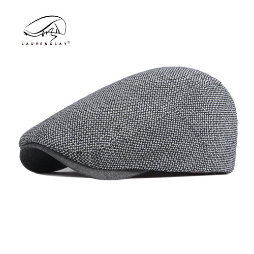 Contrast color cotton casual versatile peaked cap beret unisex spring and summer British fashion forward hat Korean version