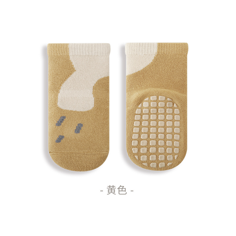 Calcetines de piso para bebés Otoño e Invierno engrosados Terry cálido interior antideslizante dispensación Bebé Niños Niñas niño calcetines de media pantorrilla