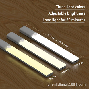 Cross-border human body induction lamp led night light for the elderly and children bedside bedroom stepless dimming night light with charging