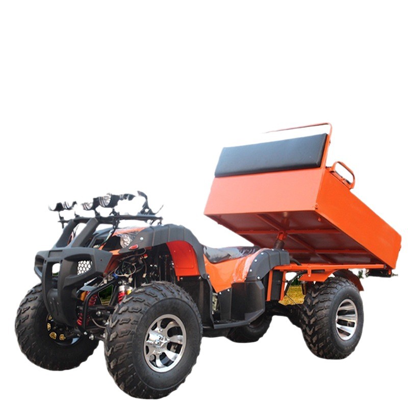 Cuatrimoto de Transporte Agrícola 250cc de Hierro y Plástico con Remolque