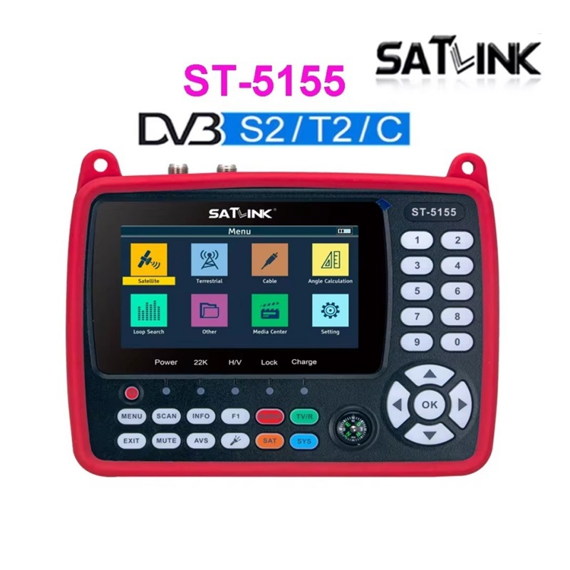 SATLINK ST-5155 DVB-S2/T2/C Satellite TV Finder Meter 寻星仪