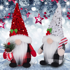 クリスマスの顔のない人形のルドルフサンタクロースのぬいぐるみのクリスマスの装飾品のプレゼントの置物