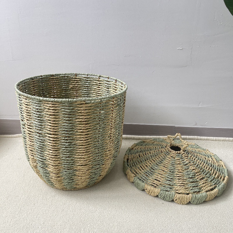 Ins北欧風手編み風床置き収納かご籐編みテーブル編みバスケット家庭用玩具スナック雑多|undefined