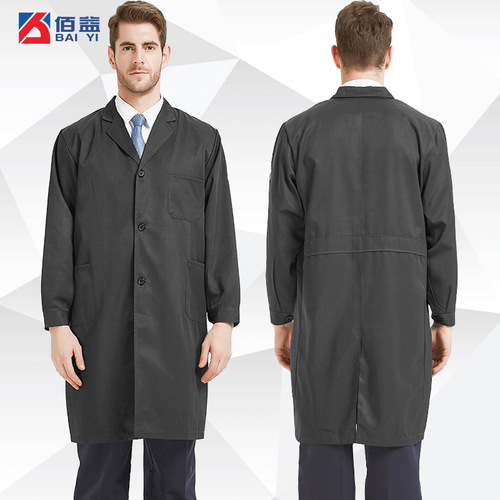 Factory Wholesale Acid-Base Proof Lab Chemical Protective Suit Long White Lab Coat for BAIYI Anti-Static Gown