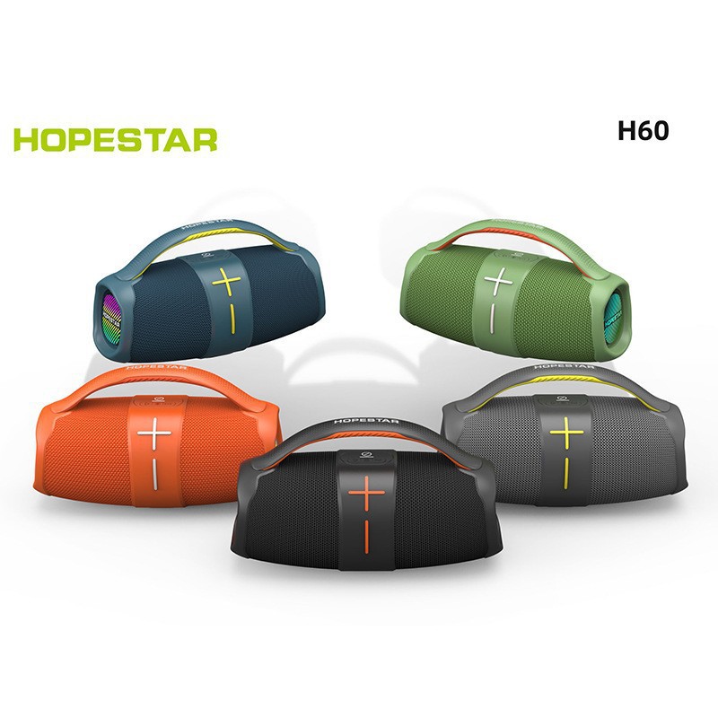 2024 nuevo H60 portátil portátil al aire libre impermeable altavoz Bluetooth inalámbrico luz RGB subwoofer estéreo stock