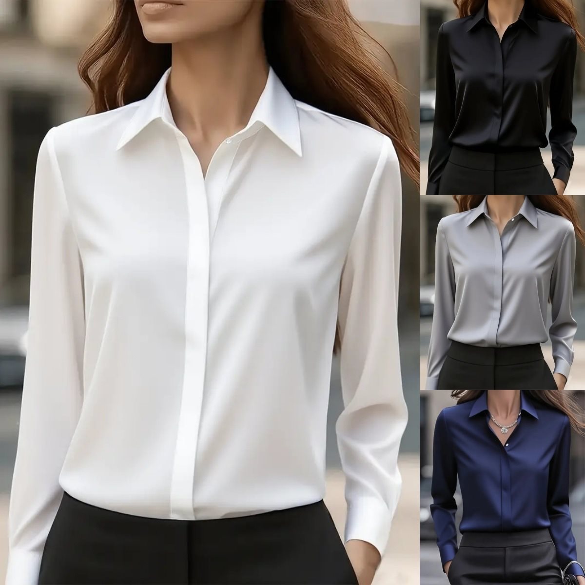 Autumn solid color shirt