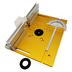 C8-Aluminum Alloy Upright Plate with Double Holes, Phenolic Milling Table Surface, Mini Band Saw Panel, Back Rest, Push Scale, Upright Installation
