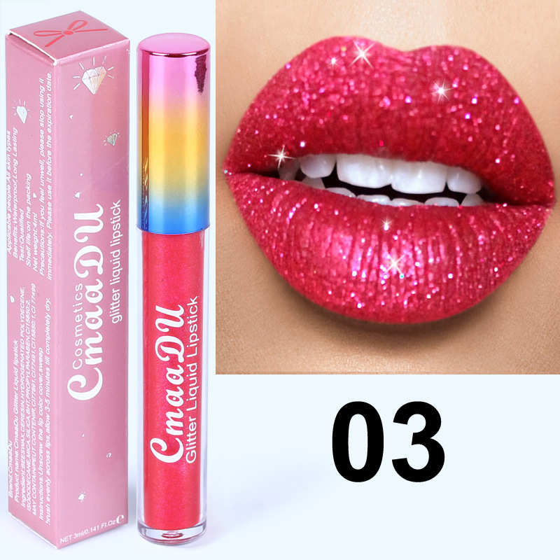 Fashion Diamond Symphony Shiny Matte Metallic Lip Gloss display picture 4