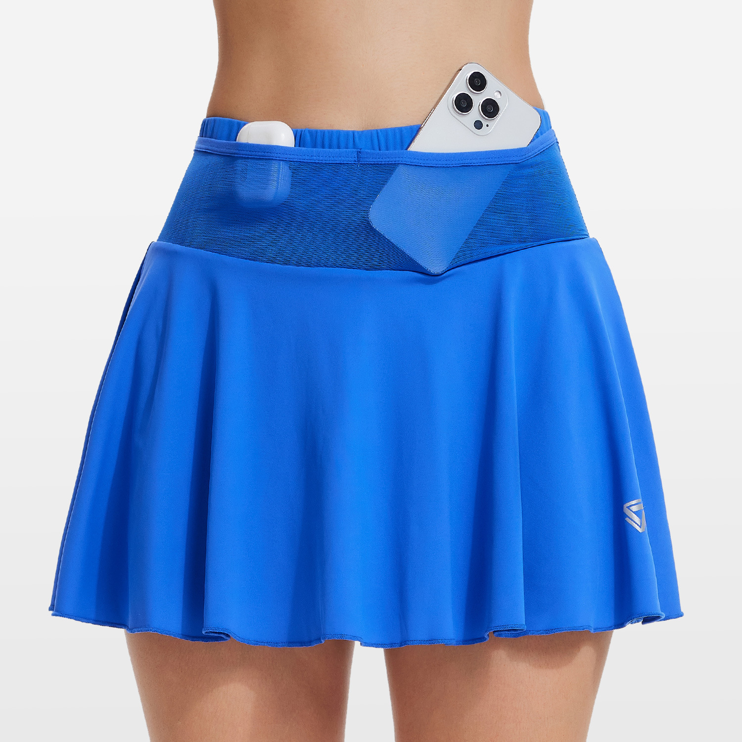 cintura de bolsillo completo falda de golf falsa dos piezas de acondicionamiento físico al aire libre correr tenis falda de busto