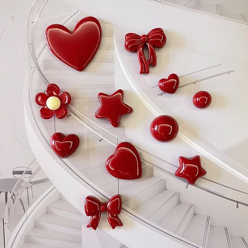 High-End Red Heart Detachable Shoe Flower Hole Shoe Accessories Shoe Decorative Buckle DIY Shoe Buckle Jewelry Pieces