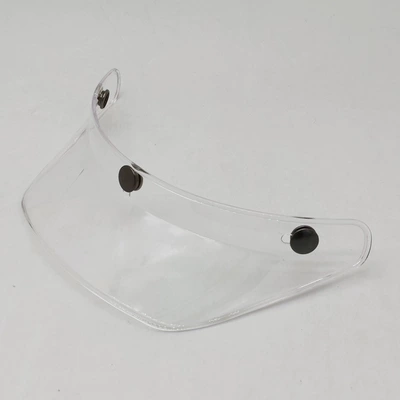 Retro Helmet-Specific Visor for Motorcycles, Three-Buckle Style, Universal Sunshade Accessory for 3/4 Helmets (Dəbilqə (Kaska) aksesuarları) - transparent