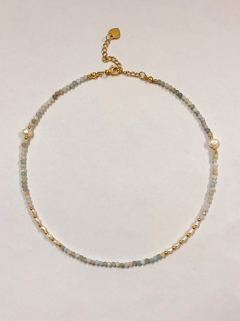 40g Weight Beads Pendant Material Necklace Classification Titanium Steel Chain Material 1 Piece Quantity Holiday, Daily Occasion natural stone, Freshwater Pearl, Titanium Steel Material Geometric Pattern Women's Gender Irregular, Chain Design Simple Style Style Simple Style Geometric Natural Stone Freshwater Pearl Titanium Steel Necklace In Bulk 11