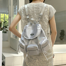 学院风书包女2025新款可爱日系多口袋双肩包时尚大学生出游小背包