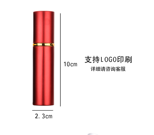 10ml aluminum tube flat-top portable perfume refill bottle with glass inner bowl, facial essence toner mist bottle health bottle