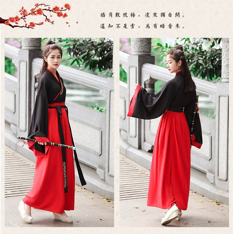 Genuine Hanfu for students, plus size, Chinese style