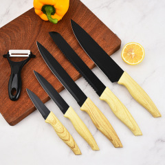 Yangjiang Knife Set with Yanwei Handle, 6-Piece Stainless Steel Knife Set for Kitchen, Household Use, Gift Box, Business Gifting