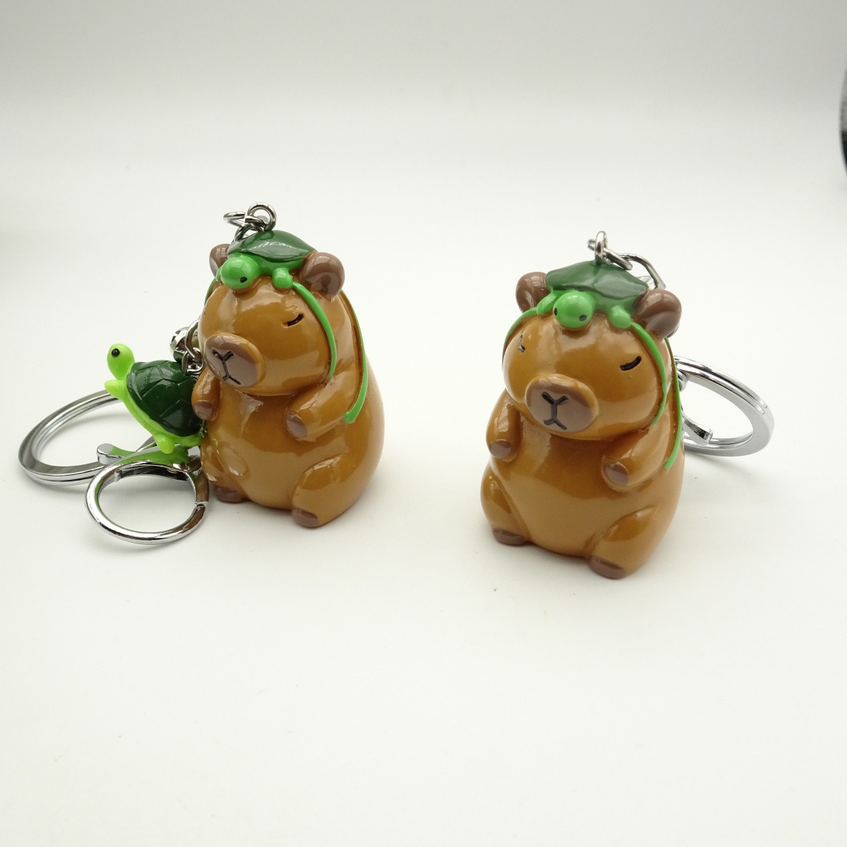 网红 三连串卡皮巴拉豚鼠叠乌龟 手机汽车钥匙挂件可爱女生包包配