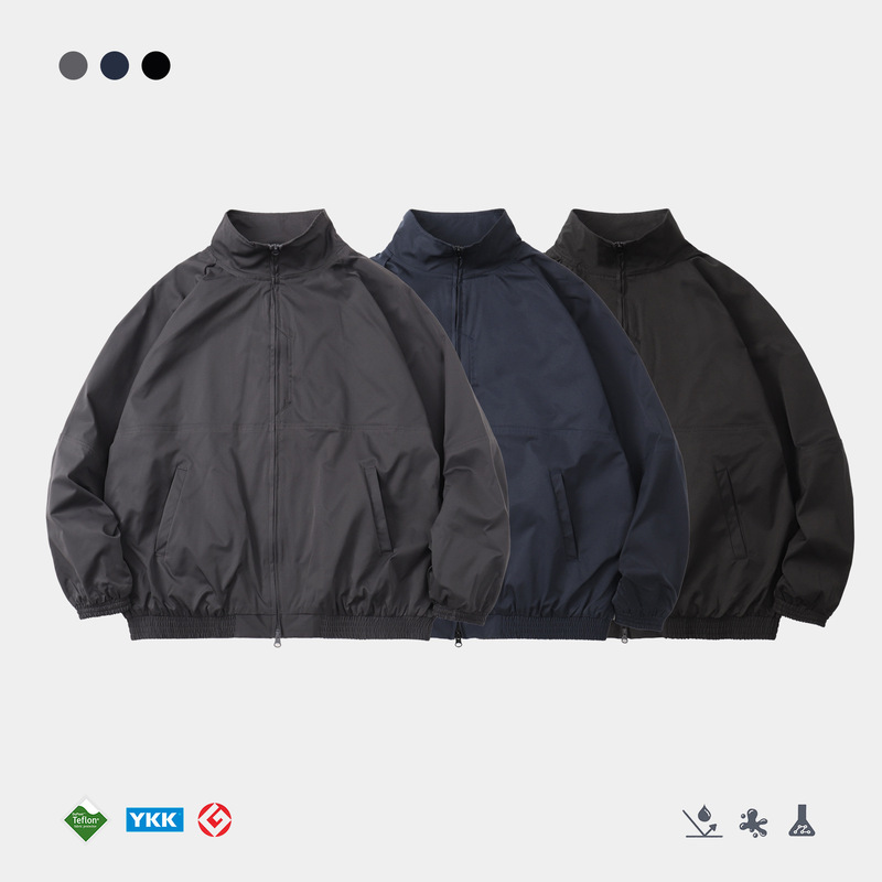 Trs Men's Wear丨24Aw Outdoor Loose Commuting Constantlon Three-Proof Stand Collar Cycling Training Wear Jacket Men