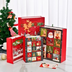 2025 新しい外国貿易クリスマスギフトバッグクリスマスチェック柄ショッピングトートバッグパウダースタイルクリスマスギフトバッグ