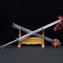 龙泉市刀剑一体锰钢春秋汉剑手工锻打墨龙唐剑影视宝剑收藏未开刃