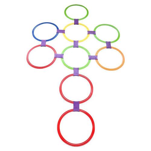 Kindergarten children's hopscotch lattice circle long height household sports sense high jump physical training equipment toys