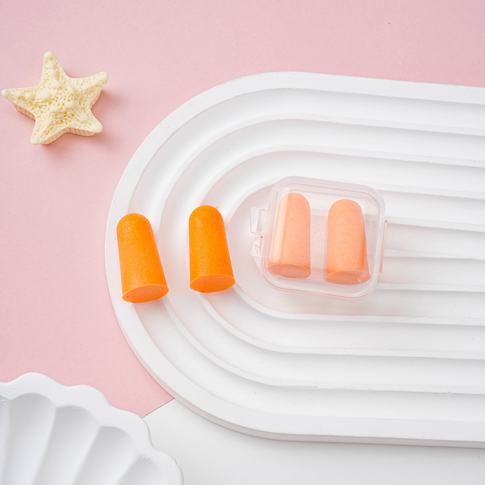"Boxed" earplugs - orange