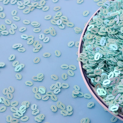 Dırnaq bəzəkləri, Art Sequins Foaming Gel Mixed - light-blue