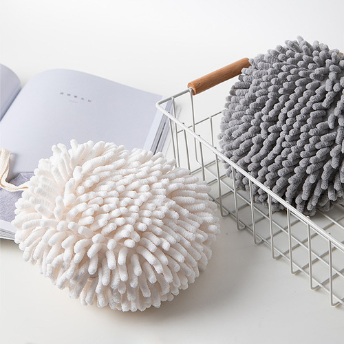 Wholesale kitchen large absorbent quick-drying chenille hand towel, no lint ball, bathroom thickened light luxury hand towel