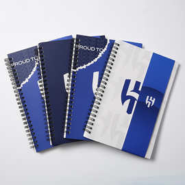 牛皮纸双条线圈本带笔A5B5活页记事本印刷logo创意便签笔记本批发