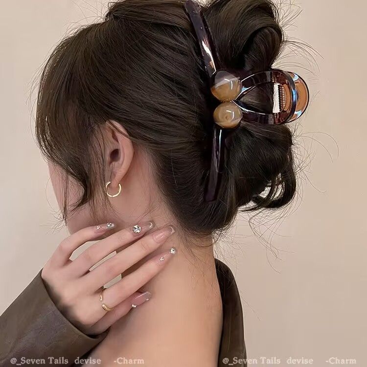 可爱狗多巴胺小抓夹女高级感彩绘撞色鲨鱼夹2025新款趣味设计发夹|undefined
