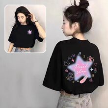 纯棉短袖t恤女白色2025新款爆款夏季设计感小众体恤时尚百搭上衣