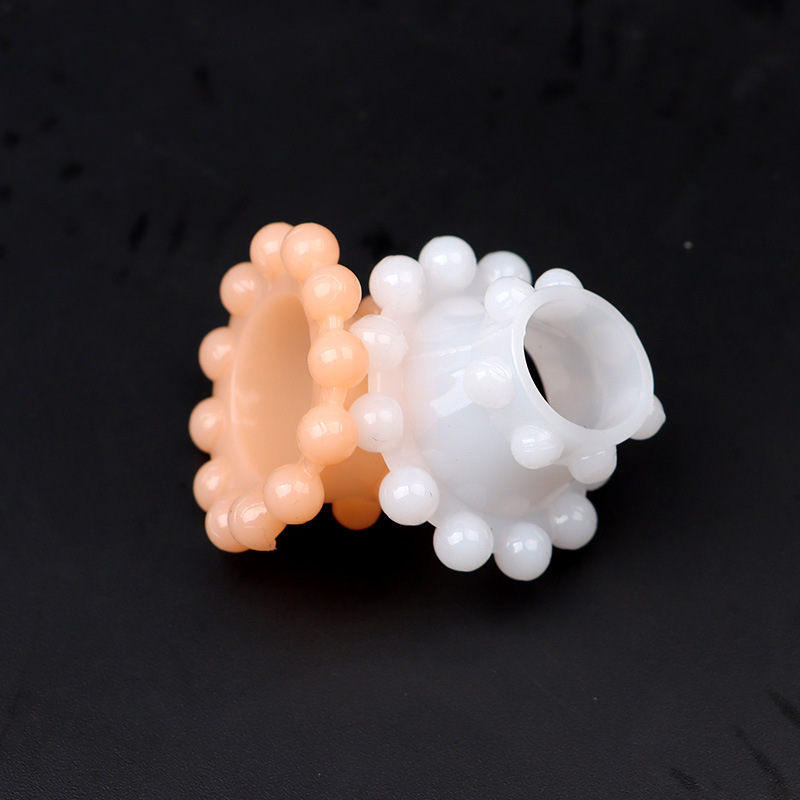 Beaded Penis Ring, TPE Delay Constriction Ring with 18 Beads, Manual Male Adult Toy — detail image 13
