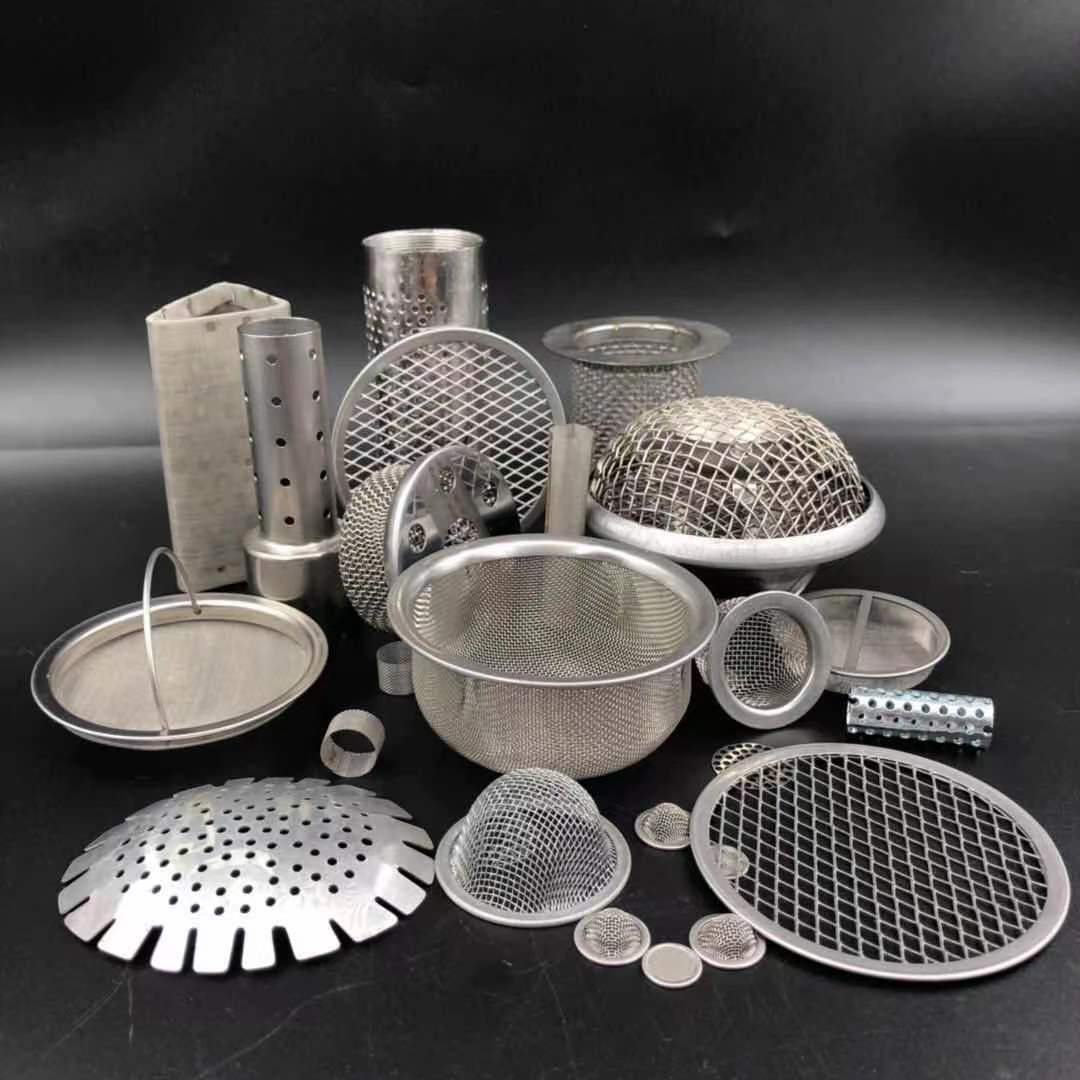 不锈钢无缝包边过滤网消防泡沫喷头304碗状喷油嘴冲压包边过滤帽