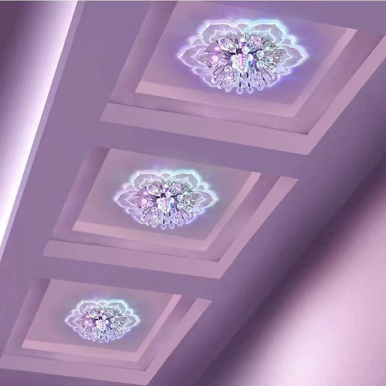 Proyector LED lámpara de techo empotrado cristal downlight lámpara de pasillo moderno simple lámpara de pasillo creativo