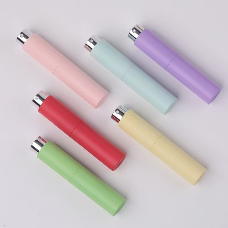 スポット回転香水ボトル 5ml10mlABS 2 セクション香水ボトルガラススプレーボトルマカロンカラー|undefined