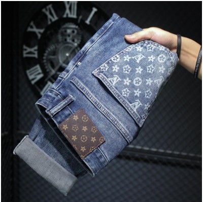 2022 otoño e invierno nueva marca de moda jeans hombres nueva moda suelta pequeño harem casual skinny jeans