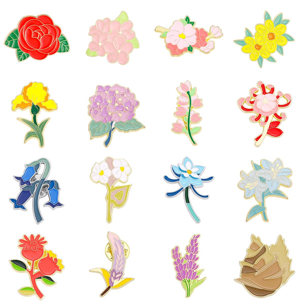 Basic Style Basic Pin Flower Alloy Enamel Women'S Brooches