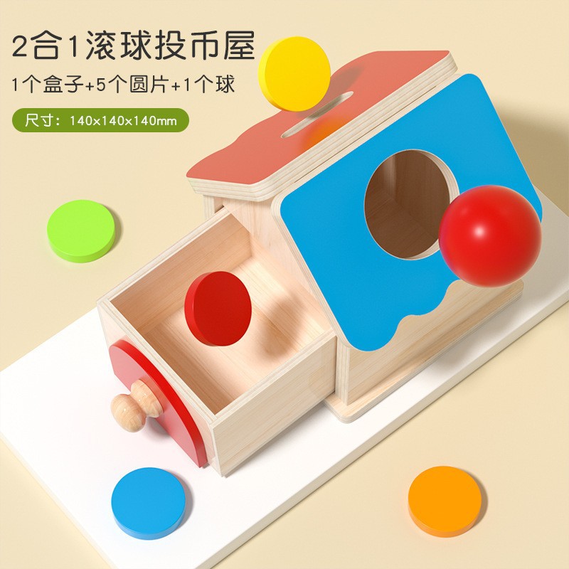 Montessori ayudas didácticas caja de clasificación de formas geométricas para bebés reconocimiento de color de coincidencia cognitiva educación temprana rompecabezas juguetes de jardín de infantes