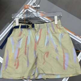 联系客服~素风格夏季新品女士户外徒步多口袋轻量图形速干短裤
