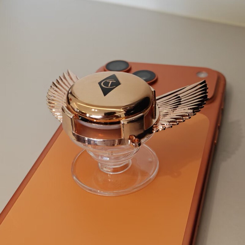 Ct Angel Wings Phone Holder with Mirror, Flip Cover Makeup Mirror, Lazy Stand for Watching Shows, Desktop Stand for Women